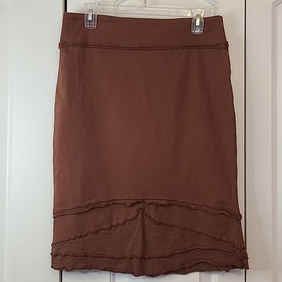 Neon Buddha Knit Cotton Skirt Pull On Brown Size M - Picture 5 of 8